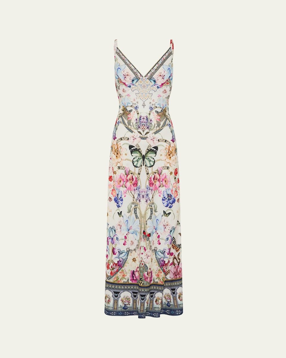 Monserrate Magic V-Neck Bias Slip Dress